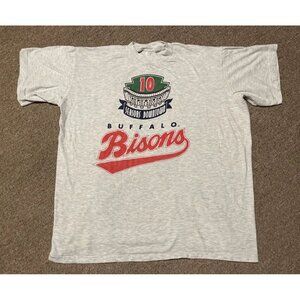 Vintage 80s 1989 XL Buffalo Bisons MILB Minor League Baseball T-Shirt